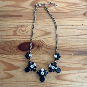 J.Crew Factory fashion Navy stones with CZ, metal is a light gold tone.